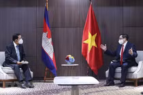 Thủ tướng Phạm Minh Chính hội kiến Thủ tướng Campuchia Hun Sen