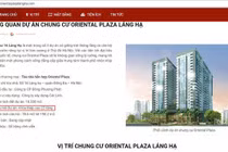 Chung cư Oriental Plaza Láng Hạ cấp phép 16 tầng, rao bán 22 tầng?