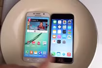 So sánh độ bền Galaxy S6 và iPhone 6 trong nước sôi