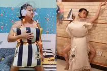 Quý ông Vbiz “đu trend” lấy gối làm váy khiến fan “cười lăn cười bò”