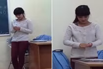 Cô giáo xinh đẹp ngượng khi được sinh viên hát tặng