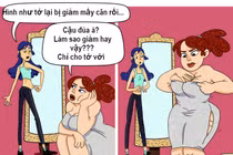 Bộ tranh: Sẽ ra sao khi nàng béo và gầy chơi thân với nhau?