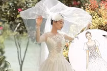Cận cảnh váy cưới Nhã Phương trong ngày trọng đại