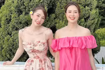 Quỳnh Nga, Hồng Diễm dịu dàng xinh đẹp nghỉ lễ