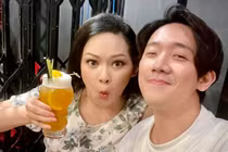 Như Quỳnh biểu cảm hài hước khi tạo dáng cùng Trấn Thành