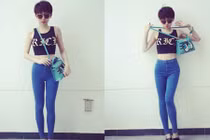 Tóc Tiên khoe vòng eo con kiến với thời trang crop-top