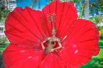 Hoàng Thùy loại hoa dâm bụt, đối thủ Miss Universe dùng ý tưởng này lại hot
