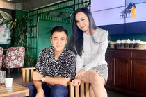 MC Tuấn Tú phong độ khi chung khung hình với BTV Hoài Anh