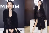 Nín thở ngắm Ngọc Trinh diện váy xẻ cao hút mắt