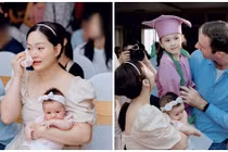Lan Phương bật khóc khi dự lễ tốt nghiệp mẫu giáo của con gái