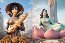 Tượng đài các tỉnh thành được tạo bởi AI, của Nghệ An quá “chất“