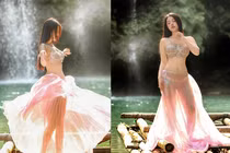 Khoe dáng ở thác Nàng Tiên, hot girl xinh đẹp ngỡ “thiên thần“