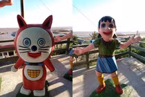“Cười bò” bức tượng Nobita và những người bạn phiên bản “ngáo ngơ“