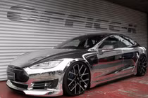 "Bỏng mắt" ngắm siêu xe điện Tesla Model S độ tráng bạc 