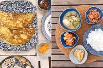 Mâm cơm đầy đặn toàn món tự làm của gia đình Tăng Thanh Hà