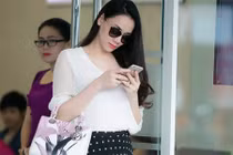 Trang Nhung bụng bầu 4 tháng vẫn sành điệu xuống phố