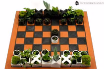 Thú chơi cờ kỳ lạ bằng chậu trồng cây 3D 