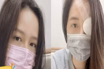 Mai Phương Thúy xuất hiện bơ phờ, mắt băng bó kín mít