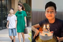 Con trai Quang Dũng - Jennifer Phạm trổ mã ngày càng giống bố
