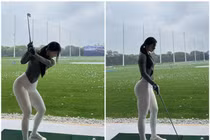 Hot girl phòng gym xứ Trung mê đánh golf rèn đường cong hoàn mỹ