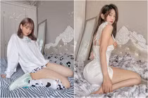 Tạo dáng gây nhức mắt, "hot girl TikTok" Lê Bống gây hoang mang