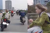 Cô gái lái xe phân khối lớn bị “ném đá” vì lạng lách, không đội MBH