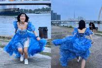 Lê Thụy "cô cô nớt" diện váy vô tình để lộ vùng nhạy cảm
