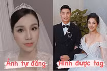 Bà xã "Tư Dũng" bị soi nhan sắc ảnh cưới tự đăng và được tag