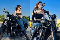 Danh tính bà mẹ 2 con mặc đồ "cháy" cưỡi mô tô cực ngầu