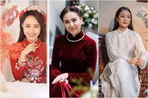 Diện áo dài trong lễ ăn hỏi, dàn MC VTV đẹp xao xuyến
