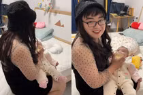 "Ông bố của năm" đội tóc giả, mặc váy thay vợ chăm con