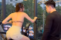 Đi tập gym, cô gái Quảng Ninh tự tin diện đồ "bằng bàn tay"