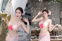 Nữ tiếp viên hàng không hot nhất Sài thành diện bikini chào hè