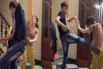 Cặp vợ chồng trẻ gây chú ý với clip TikTok: "đấm nhau” cho vui