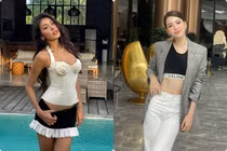 Thảo Nhi Lê thả dáng ở Bali, Tiểu Vy diện croptop khoe eo thon