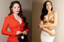Lý Nhã Kỳ diện váy đỏ rực, Kỳ Duyên khoe dáng đồng hồ cát
