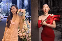 Đỗ Thị Hà bắt được hoa cưới, Tóc Tiên diện váy đỏ gợi cảm