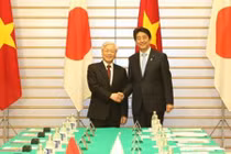 Tổng Bí thư Nguyễn Phú Trọng hội đàm với Thủ tướng Shinzo Abe