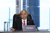 Hình ảnh Thủ tướng dự đối thoại giữa các nhà lãnh đạo APEC với IMF