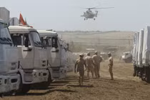 Toàn cảnh đoàn xe cứu trợ Nga tiến vào Lugansk