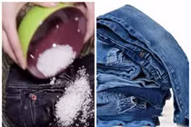 Đổ muối vào quần jean khi giặt để nhận kết quả bất ngờ