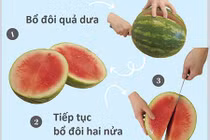 Cách bổ dưa đẹp mắt nhanh như “điện xẹt“