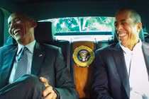 Xem Tổng thống Obama “diễn hài” trên xe hơi