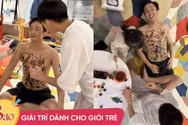 Khoảnh khắc đáng yêu của Cường Đô La khi chiều con hết nấc