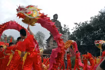 Rộn rã lễ rước kiệu, múa rồng hội gò Đống Đa