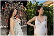 Ái nữ nhà Minh Nhựa nhan sắc không chỗ chê dù “bầu vượt mặt“