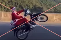 “Ông già Noel” bốc đầu xe máy sa lưới và loạt hệ quả
