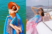 Người đẹp chuyển giới khoe thần thái sang chảnh trên du thuyền