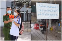 Khoảnh khắc ấm áp trong ngày đầu thi tốt nghiệp THPT 2021 