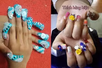 Trốn việc nhà, hội chị em làm bộ nail “sương sương” nhìn mà hoảng